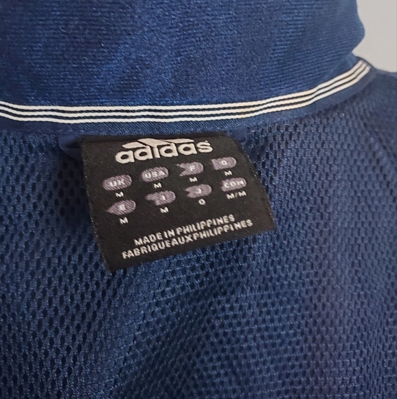 Adidas Men's Size Medium Navy Blue And White Windbreaker Set Size Medium - Picture 6 of 13